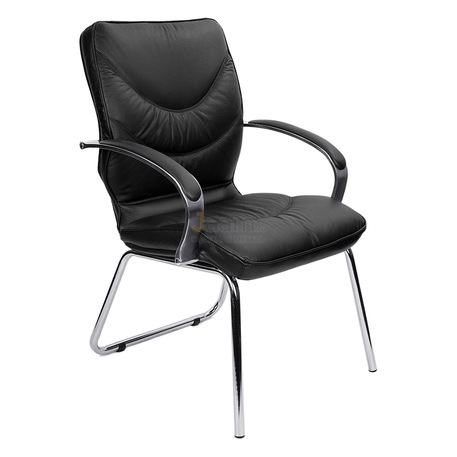 Кресло LEEDS CHROME D кожа+кож.зам.