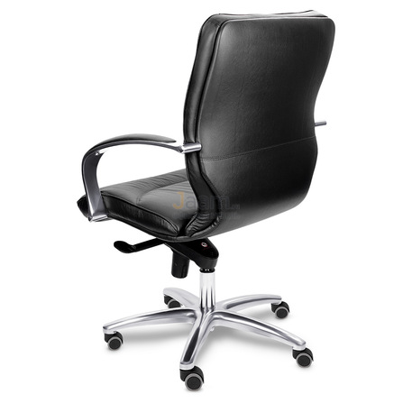 Кресло LEEDS CHROME B кожа+кож.зам.