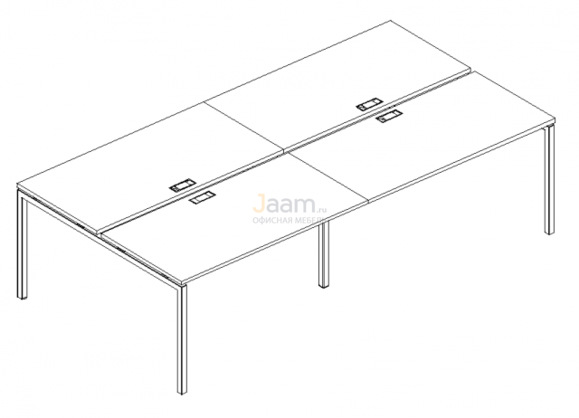 Мебель для персонала Рабочая станция на металлокаркасе DUE Б2 177-2 БП