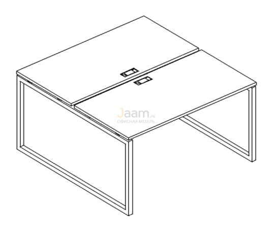 Мебель для персонала Рабочая станция на металлокаркасе QUATTRO Б4 175 БП