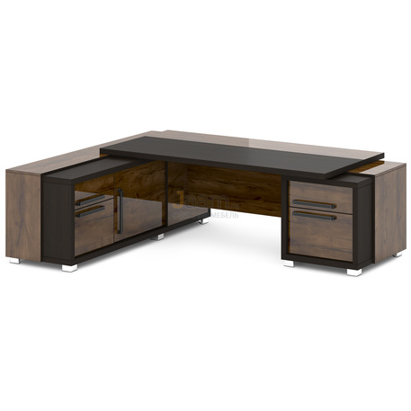 Кабинет руководителя Стол руководителя с греденцией и тумбой L-120пр/л