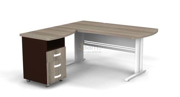 Мебель для персонала Угловое рабочее место на L-обр. каркасе левое B199/1