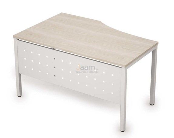 Мебель для персонала Стол криволинейный с экраном из металла правый 6МК.023