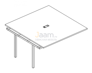 Стол для переговоров Секция стола для переговоров на металлокаркасе DUE Б2 132-1 БП