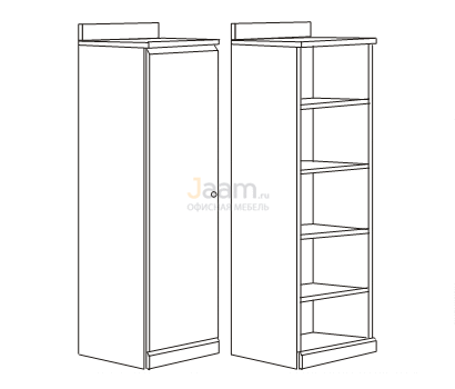 Мебель для гостиниц Офисный шкаф с воротником левый R5707V