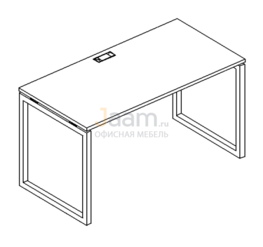 Мебель для персонала Стол письменный на металлокаркасе QUATTRO Б4 016 БП