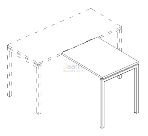 Мебель для персонала Брифинг-приставка на металлокаркасе DUE Б2 073 БП