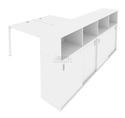 Мебель для персонала Рабочая станция с опорным шкафом-купе Б.РС-СШК-4.4