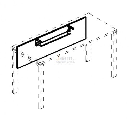Мебель для персонала Экран стола 120 с кабель-каналом Б 841 БП