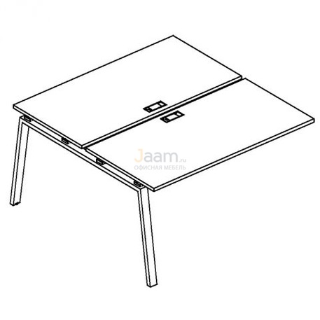 Мебель для персонала Секция стола рабочей станции на металлокаркасе TRE Б3 174-1 БП