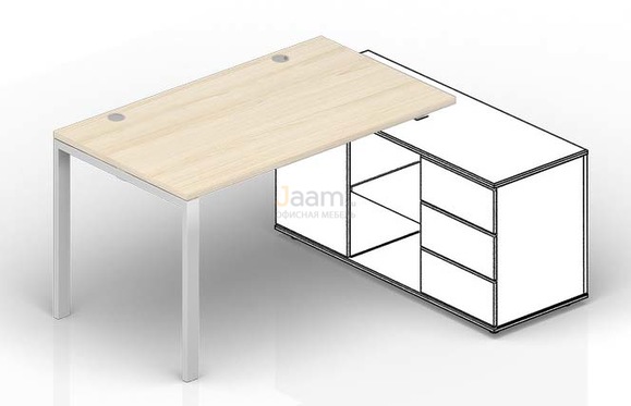 Мебель для персонала Стол для крепления к сервисной опорной тумбе (2 громмета) STG148FU