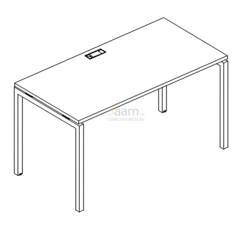 Мебель для персонала Стол письменный на металлокаркасе DUE Б2 013 БП