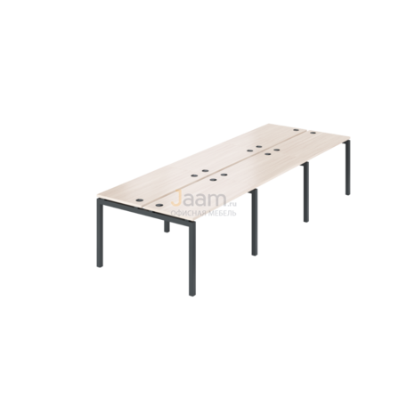 Мебель для персонала Бенч двойной на 6 рабочих мест АМБ-002.60-6