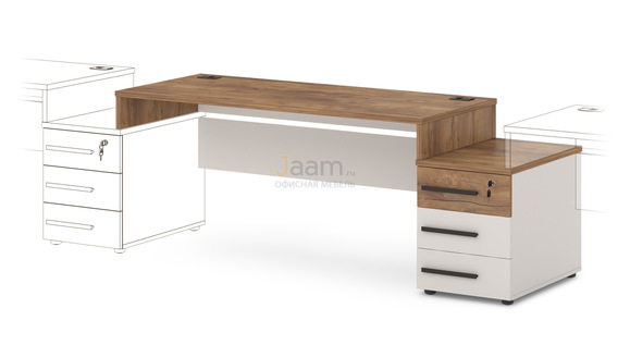 Мебель для персонала Стол промежуточный с опорной тумбой T-29