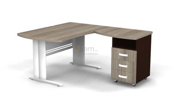 Мебель для персонала Угловое рабочее место на L-обр. каркасе правое B172/1