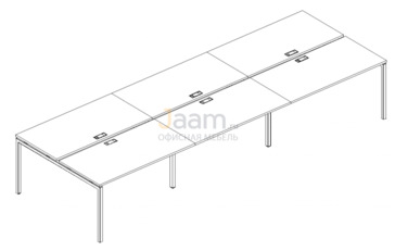 Мебель для персонала Рабочая станция на металлокаркасе DUE Б2 170-3 БП