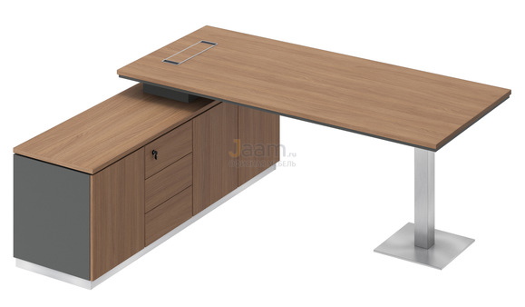 Кабинет руководителя Стол на опорной тумбе левый СИ 102л