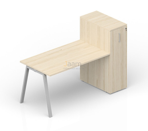 Мебель для персонала Стол с приставным шкафом Tower (меламиновый аутлет) ARTPM148T112
