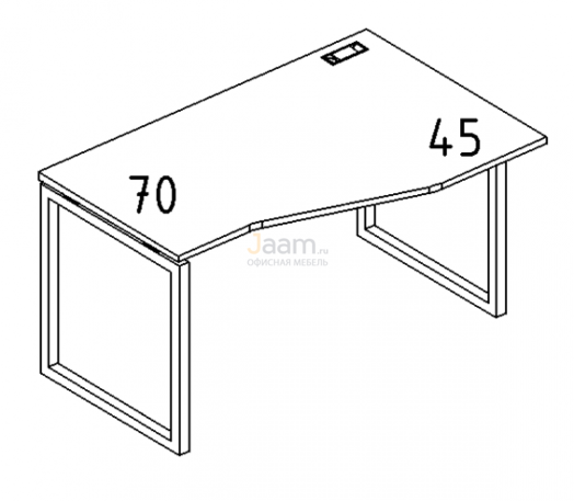 Мебель для персонала Стол эргономичный правый "Техно" на металлокаркасе QUATTRO Б4 062 БП