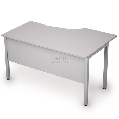 Мебель для персонала Стол криволинейный на металлических опорах левый 2МД.122