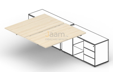 Мебель для персонала Приставной элемент (меламиновые аутлеты) ST2TPM128FU
