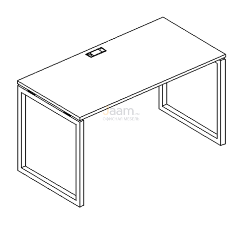Мебель для персонала Стол письменный на металлокаркасе QUATTRO Б4 025 БП