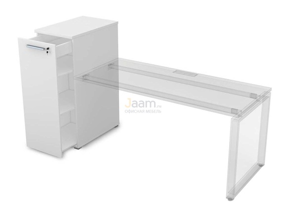 Мебель для персонала Офисная тумба с выкатной секцией высокая 9Т.019