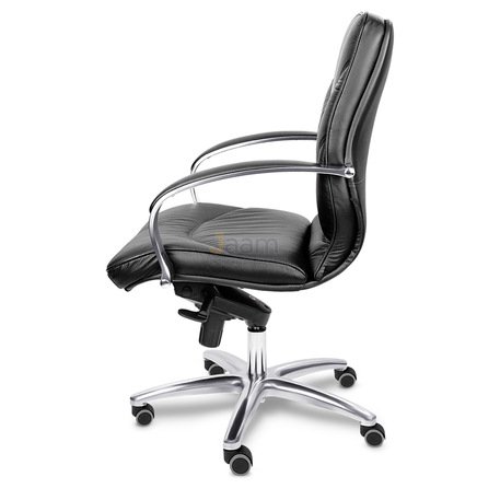 Кресло LEEDS CHROME B кожа+кож.зам.