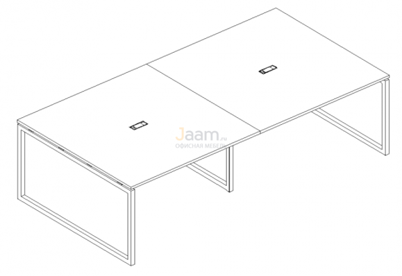 Стол Стол для переговоров на металлокаркасе QUATTRO Б4 134-2 БП
