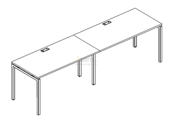 Мебель для персонала Рабочая станция на металлокаркасе DUE Б2 014-2 БП