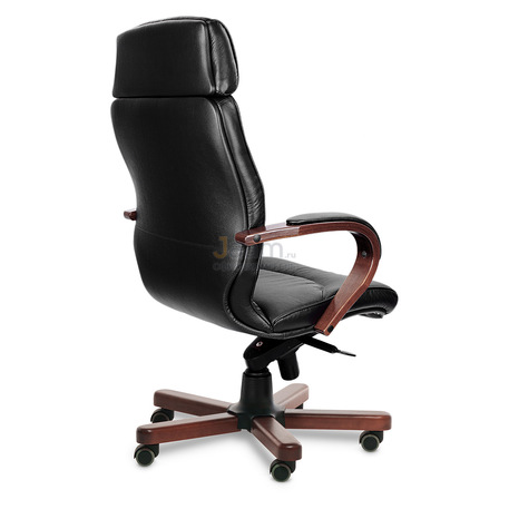 Кресло LEEDS WOOD A кожа+кож.зам.