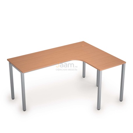 Мебель для персонала Стол криволинейный на металлических опорах правый 2М.133