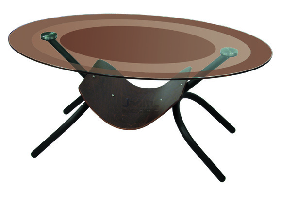 Журнальный столик из стекла Дуэт-2