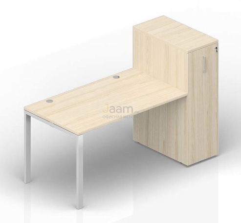 Мебель для персонала Стол с приставным шкафом Tower (2 громмета) STTPG148T112