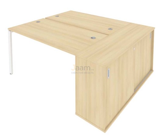 Мебель для персонала Рабочая станция с опорным шкафом-купе Б.РС-СШК-1.3