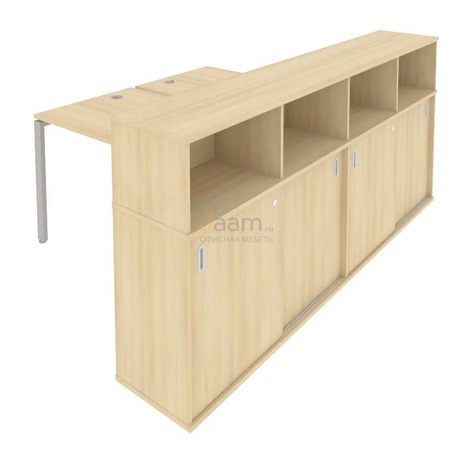 Мебель для персонала Рабочая станция с опорным шкафом-купе Б.РС-СШК-4.2