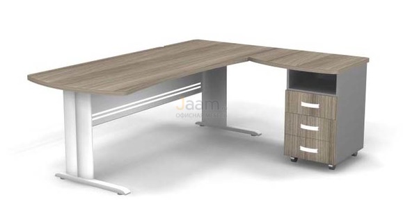 Мебель для персонала Угловое рабочее место на L-обр. каркасе правое B184/1