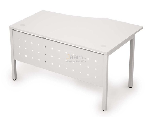 Мебель для персонала Стол криволинейный с экраном из металла левый 6МК.022