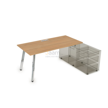 Мебель для персонала Стол рабочий с тумбой опорной металл глянец 10СТО.084