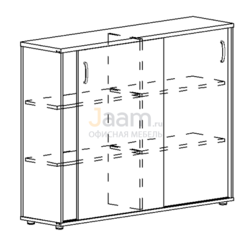 Мебель для персонала Офисный шкаф-купе средний (для 2-х столов 60) 320 БП