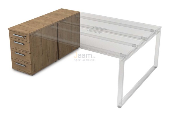 Мебель для персонала Офисная тумба приставная с ящиками 9ТП.012.1