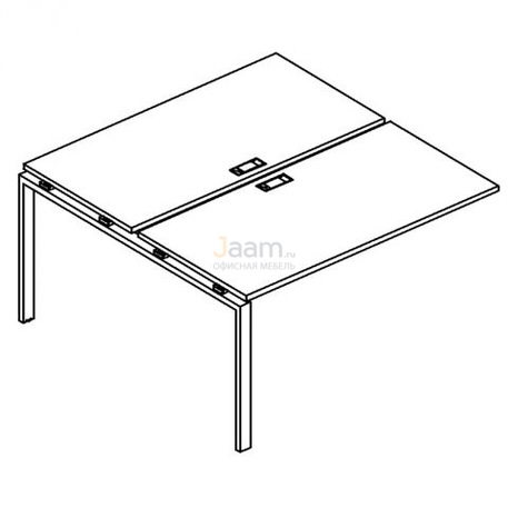 Мебель для персонала Секция стола рабочей станции на металлокаркасе UNO Б1 174-1 БП