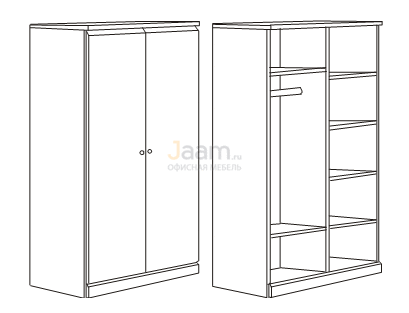 Мебель для гостиниц Гардероб с полками R5802