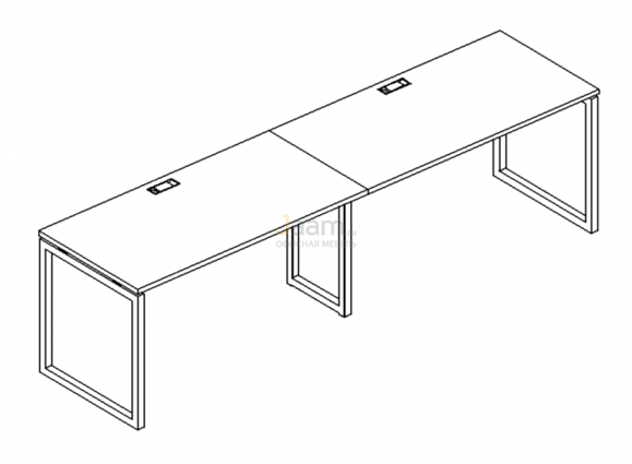 Мебель для персонала Рабочая станция на металлокаркасе QUATTRO Б4 015-2 БП