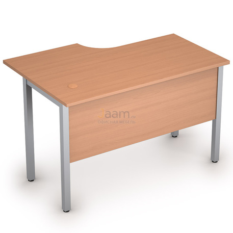 Мебель для персонала Стол криволинейный на металлических опорах правый 2МД.144