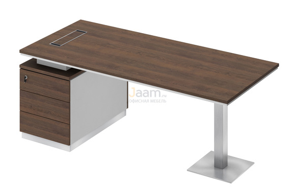 Кабинет руководителя Стол на опорной тумбе левый СИ 104л